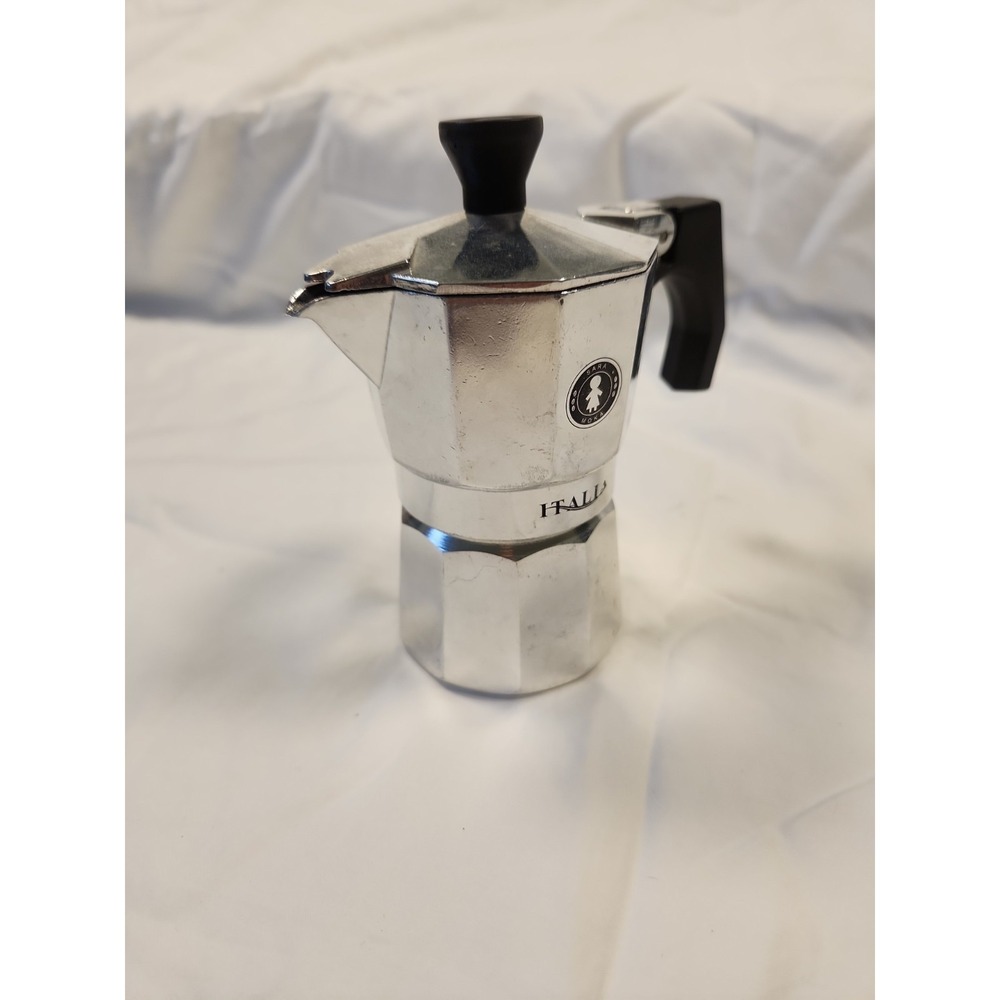 Moka Espresso Coffee Pot Stovetop Sara Italy Small 3oz One Espresso Cup Capacity